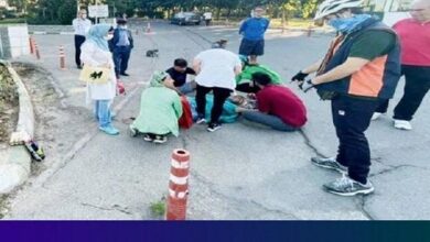 فیلم تیراندازی مامور گشت ارشاد به رضا مرادخانی بوکسور + جراحت بعد از شلیک شلیک به رضا مرادخانی