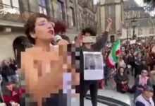 زن برهنه در اخبار تلویزیون