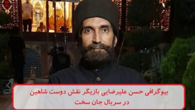 بیوگرافی حسن علیرضایی بازیگر نقش دوست شاهین در سریال جان سخت بیوگرافی حسن علیرضایی