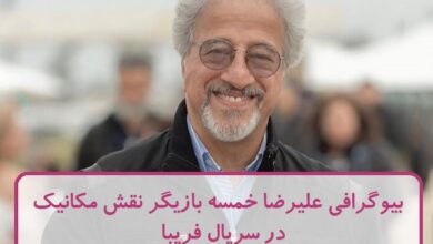 بیوگرافی علیرضا خمسه بازیگر نقش مکانیک در سریال فریبا بیوگرافی علیرضا خمسه