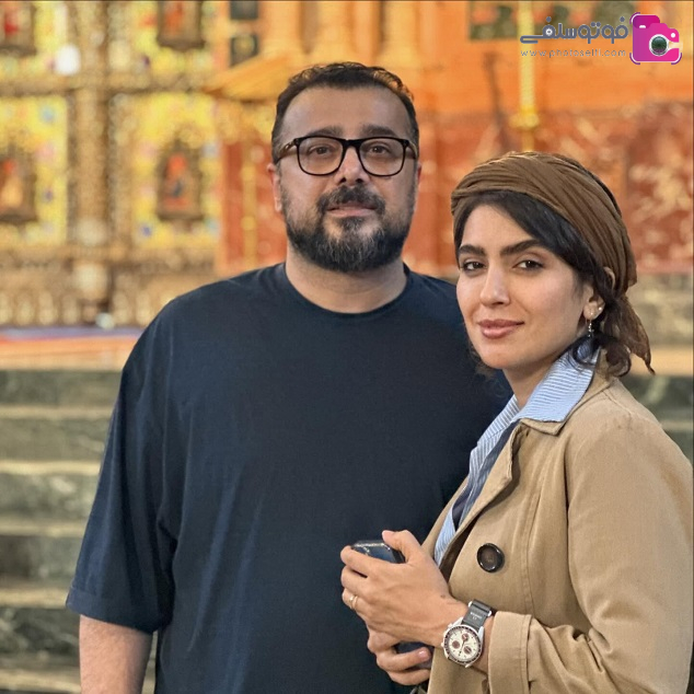 عکس سپند امیر سلیمانی و همسرش عکس سپند امیر سلیمانی و همسرش