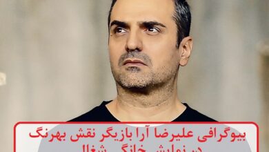 بیوگرافی علیرضا آرا بازیگر نقش بهرنگ در نمایش خانگی شغال + عکس بیوگرافی علیرضا آرا بازیگر نقش بهرنگ در نمایش خانگی شغال