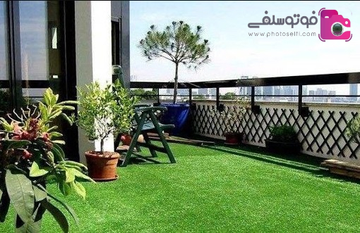 تزیین تراس با چمن مصنوعی تزیین تراس با چمن مصنوعی