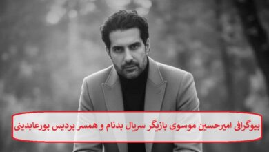 بیوگرافی امیرحسین موسوی بازیگر سریال بدنام و همسر پردیس پورعابدینی بیوگرافی امیرحسین موسوی بازیگر سریال بدنام